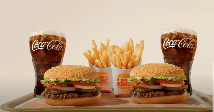 BK burger with drink